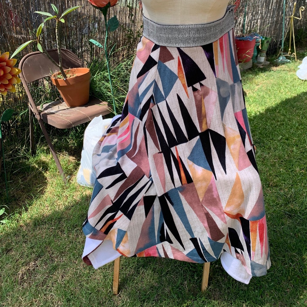 Soft beautiful fun colorful fall skirt